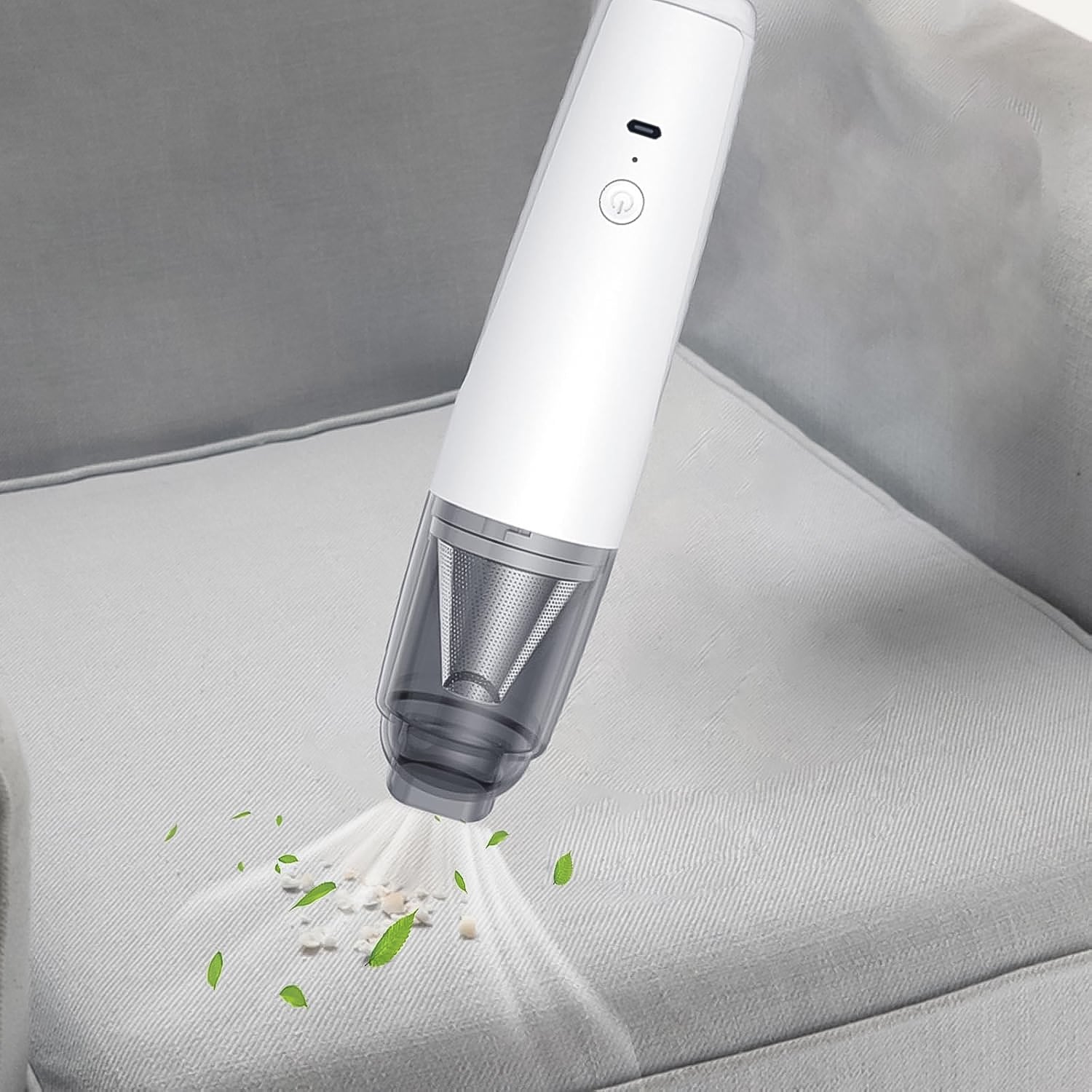 Wukusy cordless rechargeable mini handheld vacuum cleaner set for versatile home cleaning, featuring compact design and various attachments.