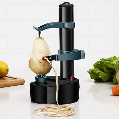 Wukusy electric vegetable and fruit peeler, automatic potato peeler, compact kitchen tool for peeling produce efficiently.