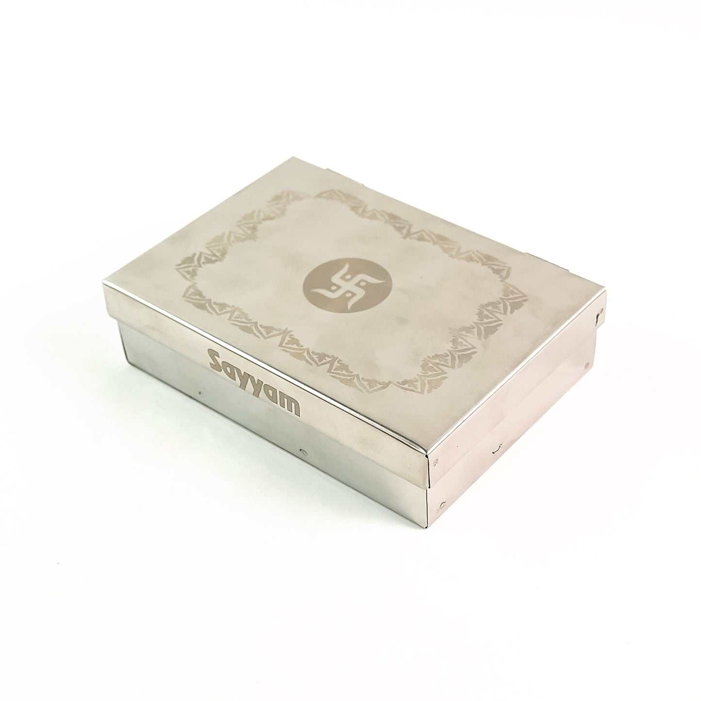 Wukusy stainless steel jewelry storage organizer box with 6 compartments for home improvement and jewelry organization.