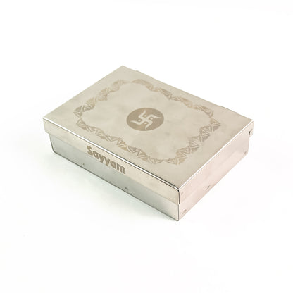 Wukusy stainless steel jewelry storage organizer box with 6 compartments for home improvement and jewelry organization.