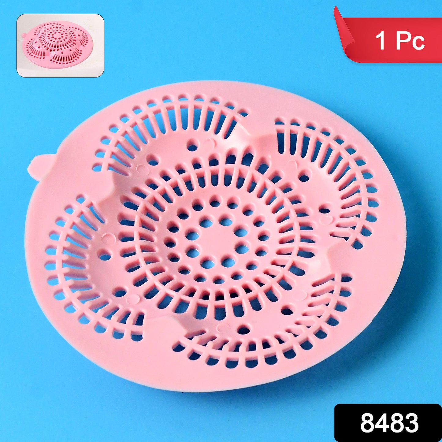 Wukusy silicone sink drain hair catcher and filter cover, versatile kitchen and bathroom drain protector, easy to install.