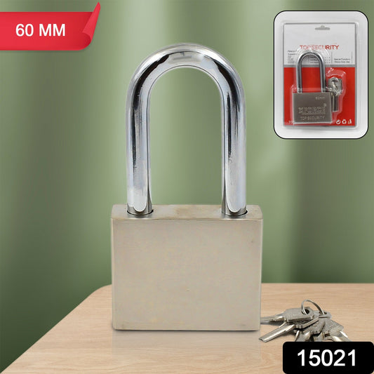 Wukusy solid 6-key padlock, 60mm, for home improvement, with metal body and shackle, used to secure doors and lockers.