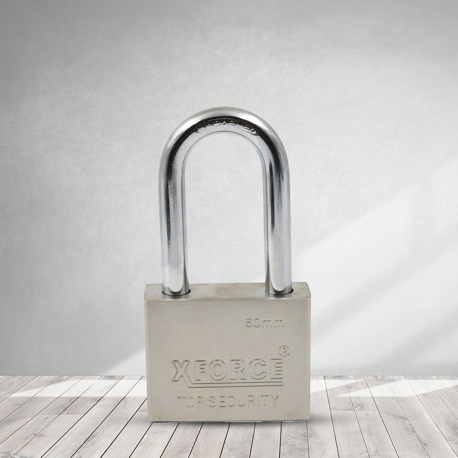 Wukusy solid 6-key padlock, 60mm, for home improvement, featuring a durable metal body and six keys for secure locking.
