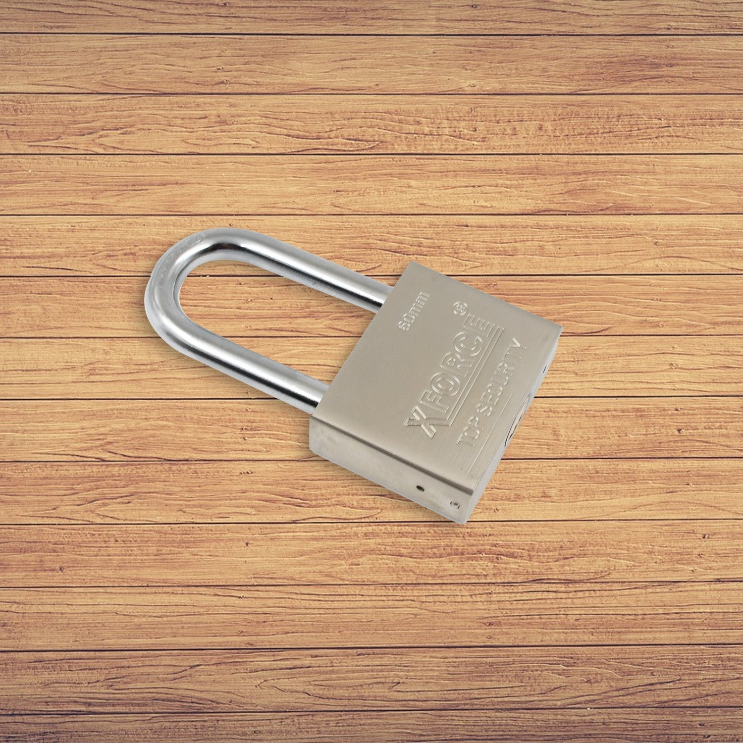 Wukusy solid 6-key padlock, 60mm, for home improvement, with a sturdy metal body and key locking mechanism.
