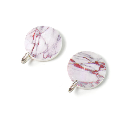 Wukusy multipurpose strong round self-adhesive hooks, 2-piece set for home improvement and organization.