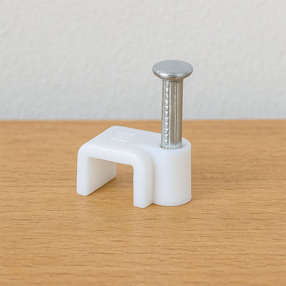 Wukusy nail cable clips for wire management, 10mm size, 50 pack, ideal for organizing cables in home improvement projects
