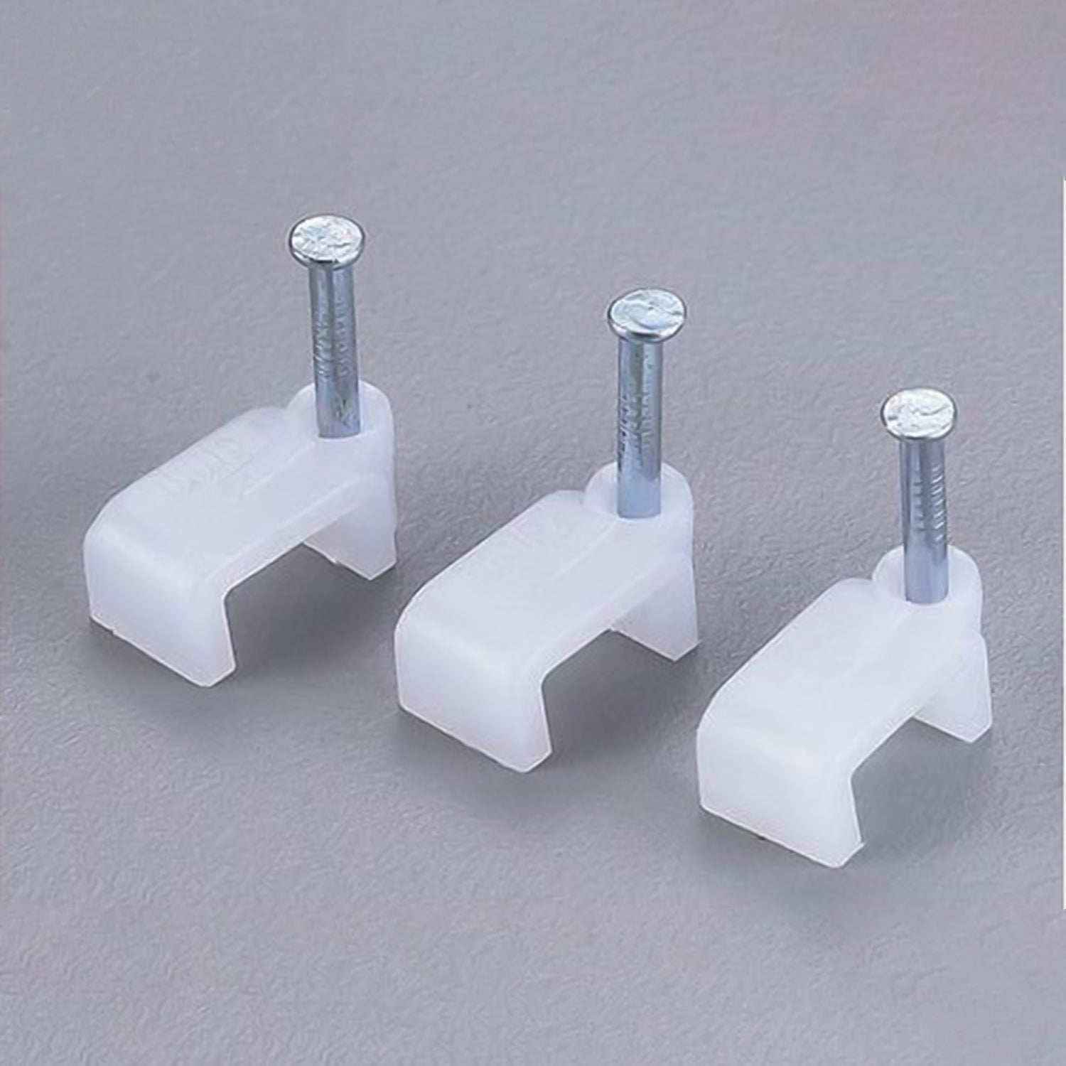 Wukusy nail cable clips for wire management, 10mm size, 50-pack, for organizing electrical wires and cables in home improvement projects.