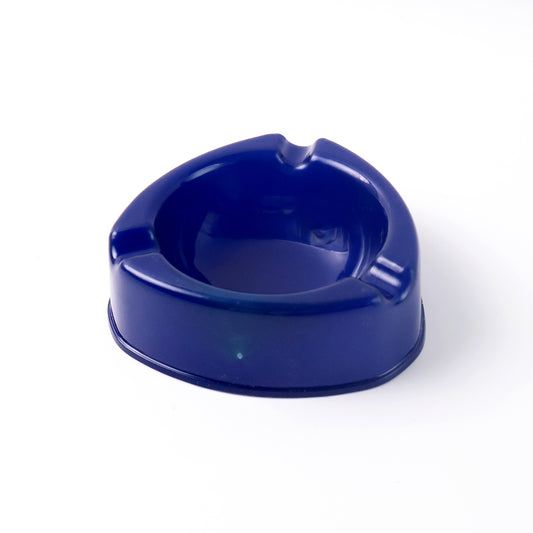 Dark blue plastic ashtray by Wukusy, designed for home use, with a simple, durable plastic tray featuring a clean, modern look.