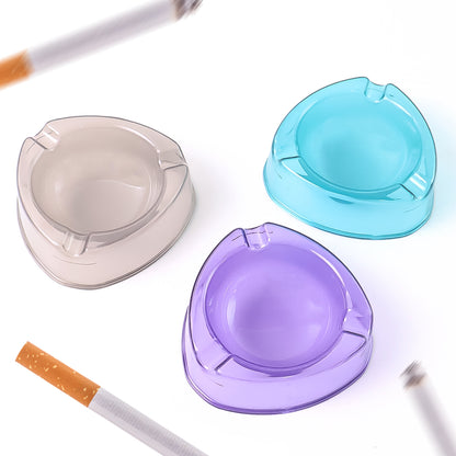 Wukusy Oblivion transparent plastic ashtray in mix color, single piece, suitable for home improvement and outdoor use.