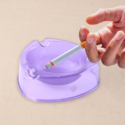 Wukusy Oblivion transparent purple plastic ashtray, single piece, suitable for home improvement and indoor use.