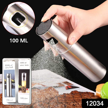Wukusy stainless steel and glass oil spray bottle for dosa, 100ml, food-grade home improvement kitchen tool.