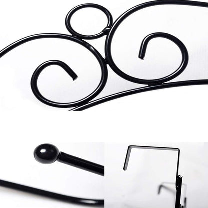 Wukusy over-the-door hanger rack with 7 metal hooks, decorative and stylish for home or office door organization.