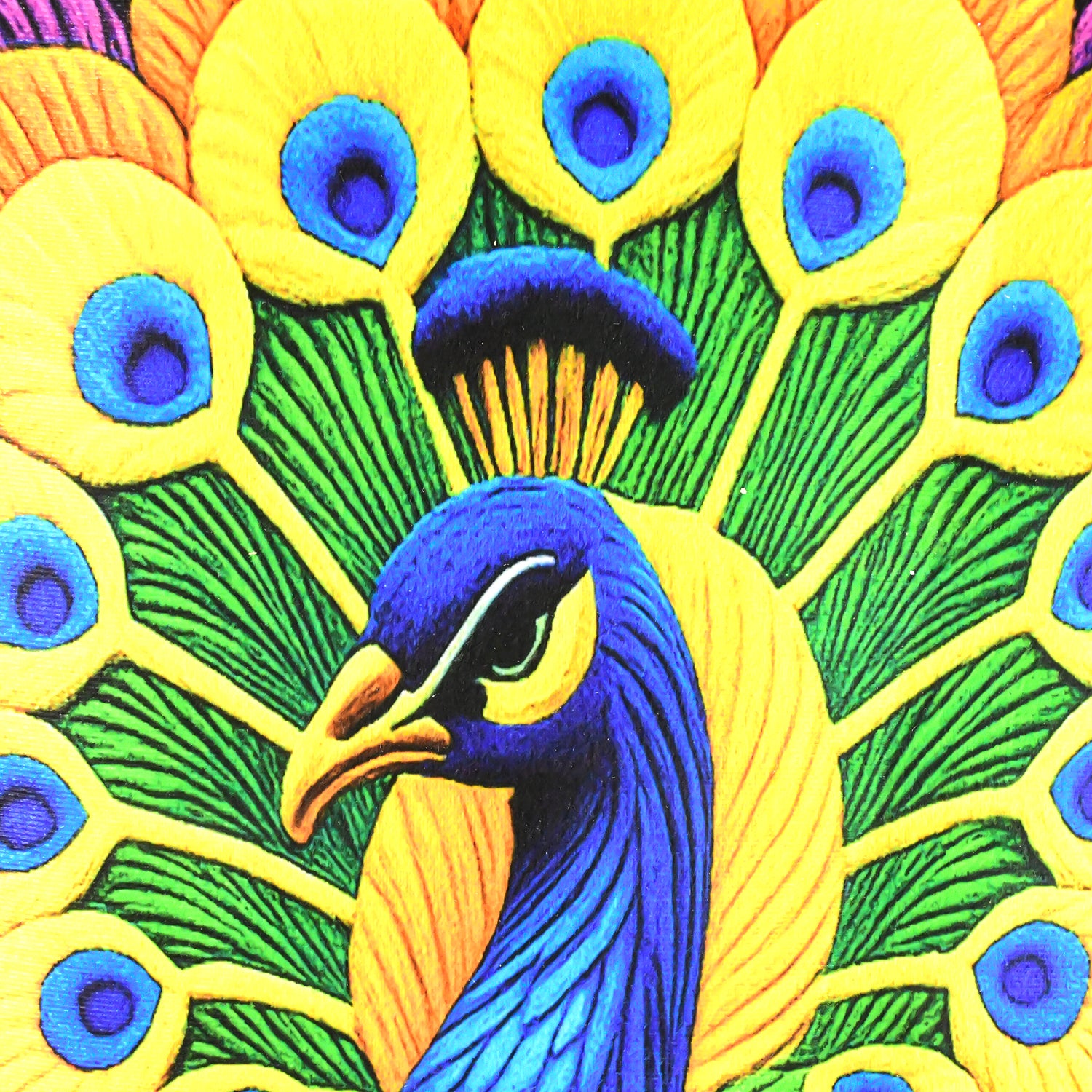 Wukusy peacock design anti-slip floor mat, 1 piece, with vibrant peacock pattern, for home improvement and safety on floors.