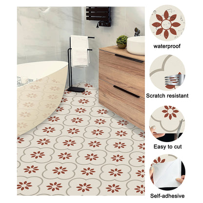 Wukusy peel and stick floor tiles for kitchen and bathroom backsplash, waterproof 8x8 inch DIY wall decoration tile.