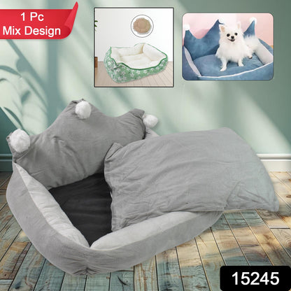 Wukusy thickening pet dog bed with mix design and color, providing comfortable bedding for dogs.