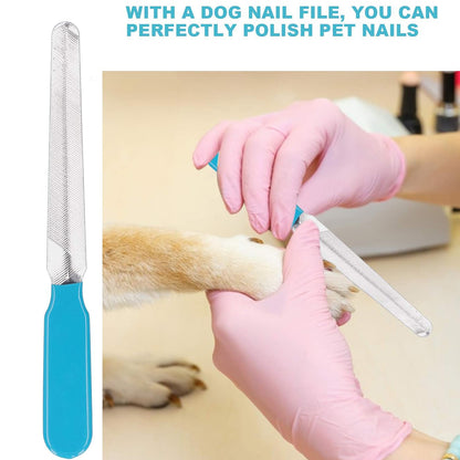 Wukusy pet nail clipper and nail file grooming kit for dogs and cats, including a clipper and file in a home grooming set.