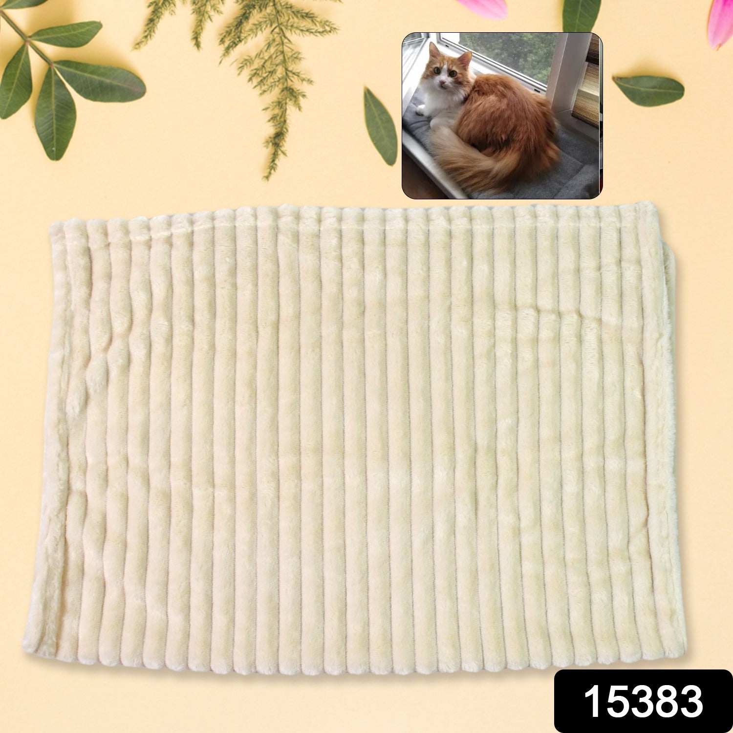 Wukusy pet soft cat and dog blanket, warm and cozy sleep mat in mix colors, measuring 70x50 cm, suitable for home use.