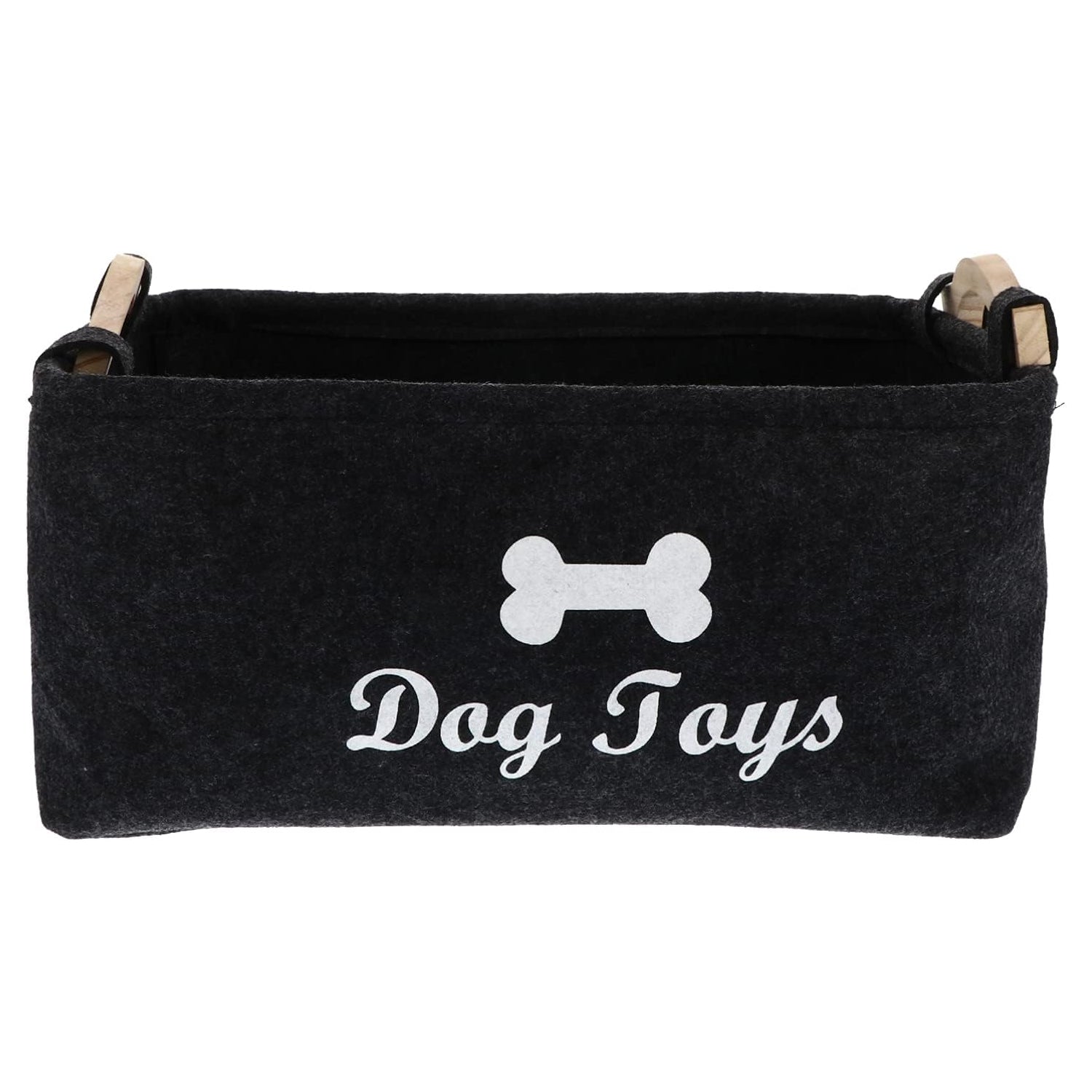 Wukusy pet toy storage basket in beige, 39x29x17 cm, made of durable fabric for organizing pet toys at home.