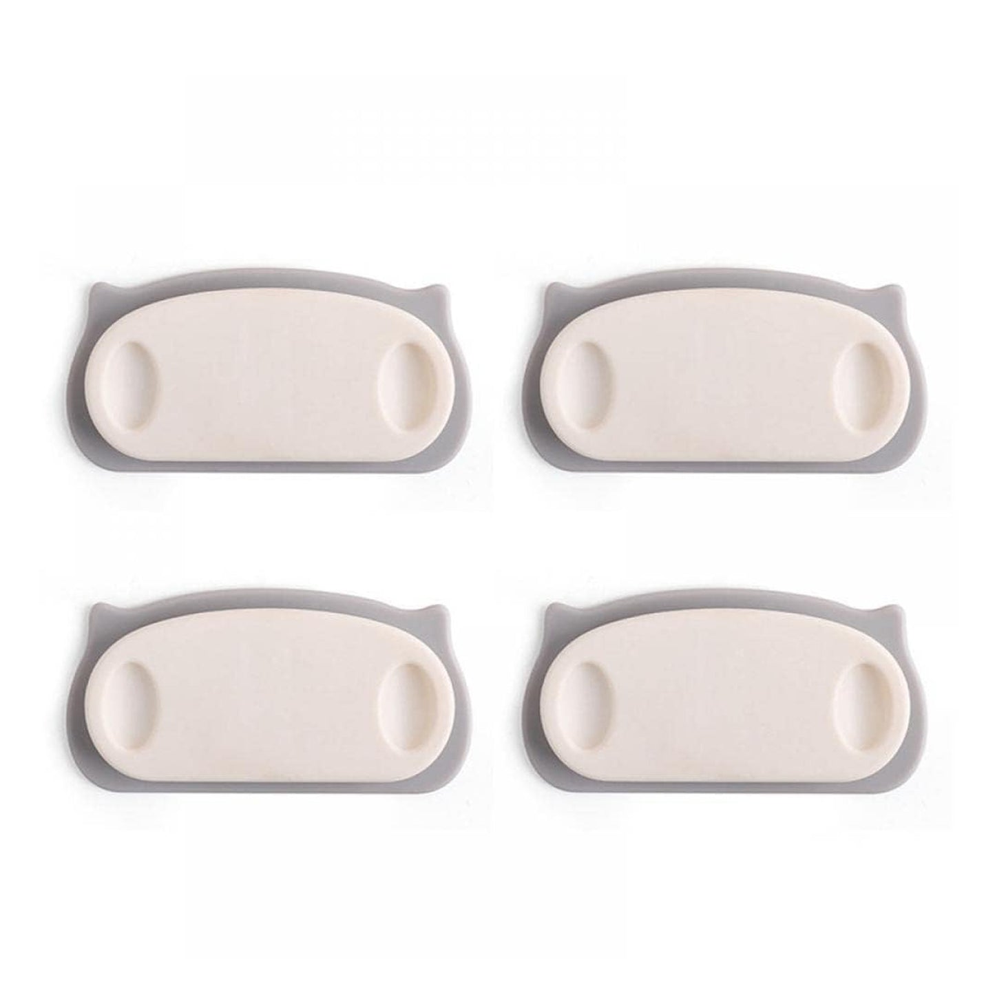 Wukusy pig-shaped wire plug organizer clips with self-adhesive pads, set of 4 for cable management and home improvement.