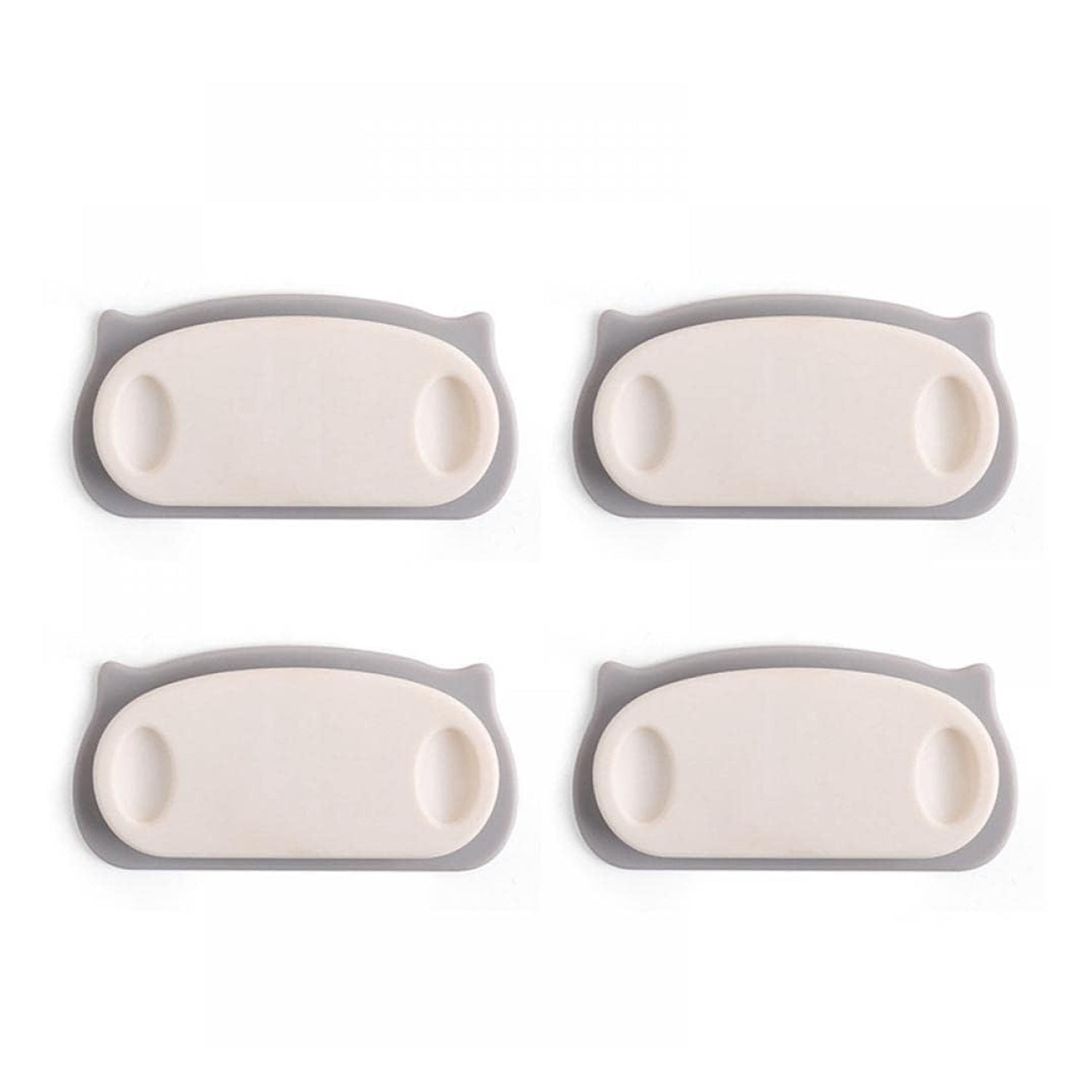 Wukusy pig-shaped wire plug organizer clips with self-adhesive pads, set of 4 for cable management and home improvement.