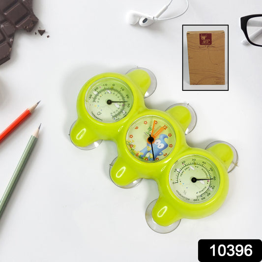 Plastic 3-in-1 precision desktop clock by Wukusy, featuring a compact design for home improvement and timekeeping.