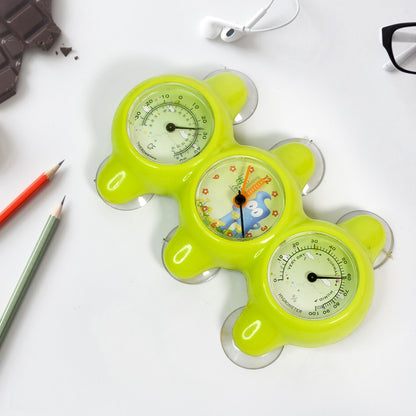 Wukusy plastic 3-in-1 precision desktop clock for home improvement, showing time and date on a compact tabletop display.