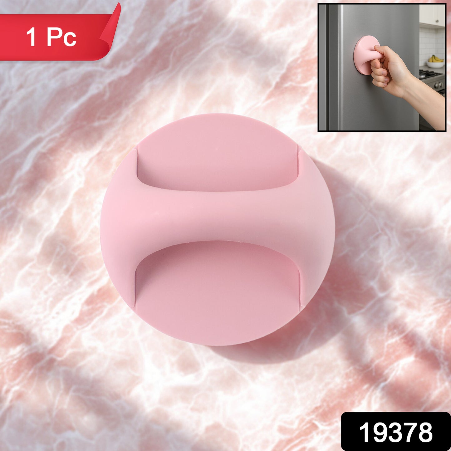 Wukusy plastic adhesive handle grip for home improvement, showing a close-up of the durable, easy-to-apply handle in black.