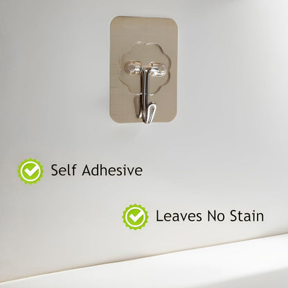 Wukusy plastic adhesive waterproof and oil-proof wall hook, 5.5 x 3.5 cm, suitable for home improvement and organization.