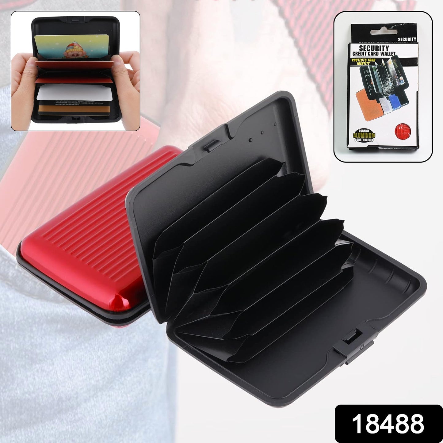 Wukusy waterproof plastic cardholder for home improvement, compact and durable for protecting cards from water damage