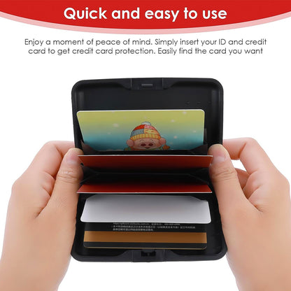 Wukusy waterproof plastic cardholder for home improvement, showing a compact, clear case for storing cards securely.