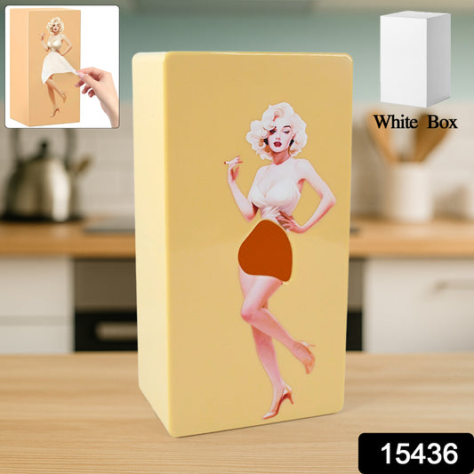Wukusy plastic creative tissue dispenser box for home improvement, designed to neatly hold tissue boxes in a modern style.