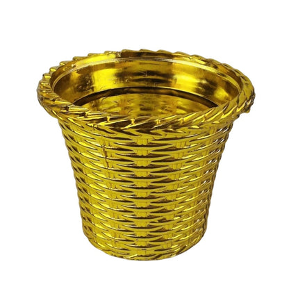 Plastic Flower Valencia pot by Wukusy, suitable for home and outdoor décor, shown in a vibrant, colorful design.
