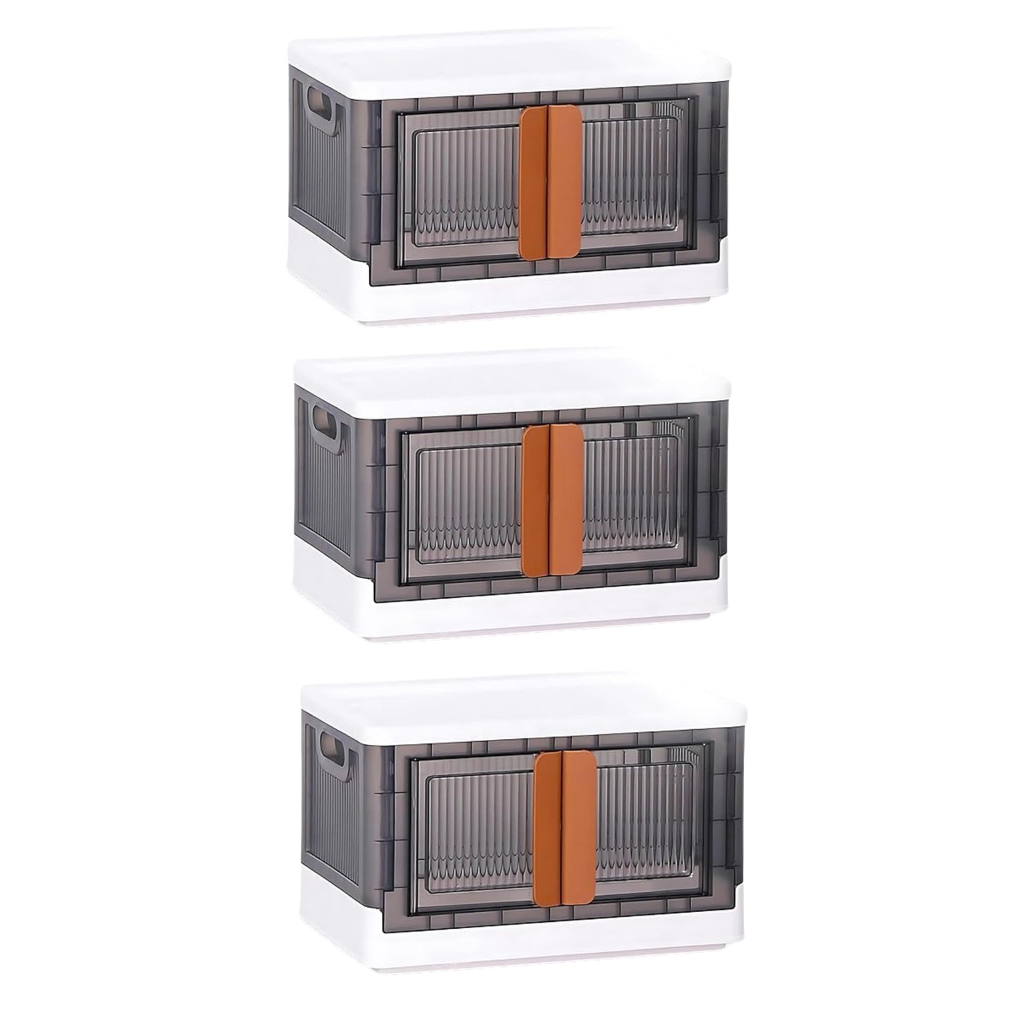 Plastic folding wardrobe storage organizer by Wukusy with 3 layers, ideal for home improvement and closet organization.