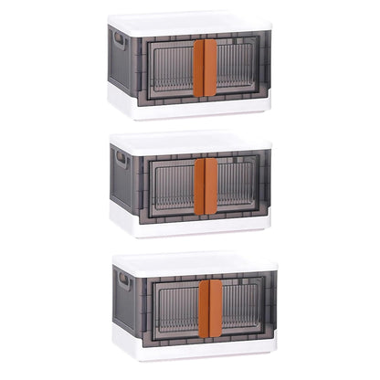 Plastic folding wardrobe storage organizer by Wukusy with 3 layers, ideal for home improvement and closet organization.