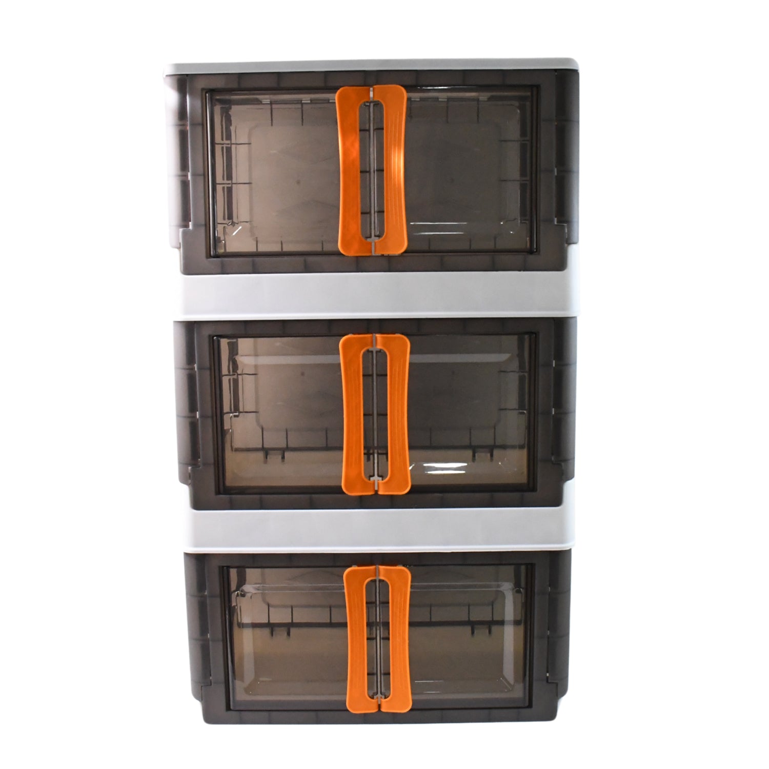 Wukusy plastic folding wardrobe storage organizer with 3 layers, ideal for home organization and closet space management.