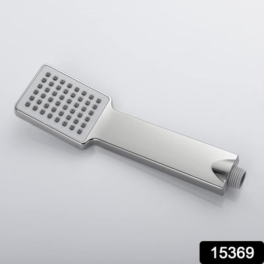 Wukusy plastic high-pressure handheld shower head for home improvement, showing the shower head with adjustable spray settings.