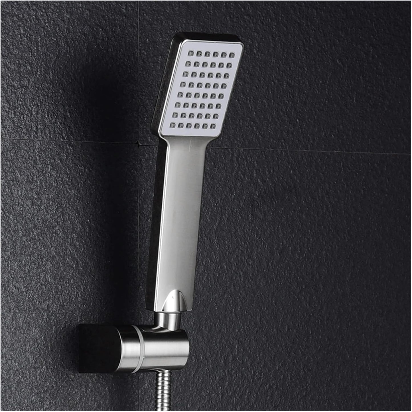 Wukusy plastic high-pressure handheld shower head for home improvement, showcasing the shower head with ergonomic handle and spray nozzle