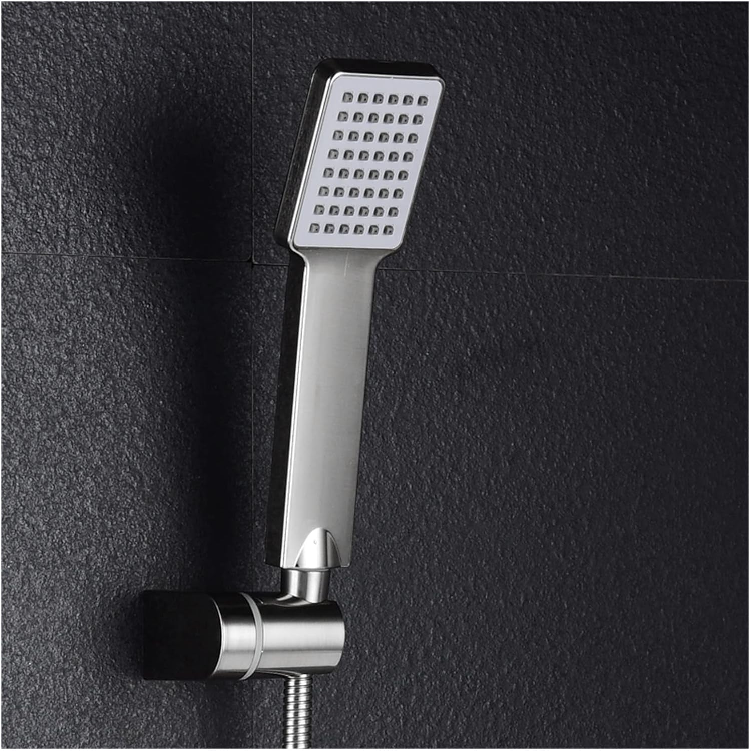 Wukusy plastic high-pressure handheld shower head for home improvement, showcasing the shower head with ergonomic handle and spray nozzle