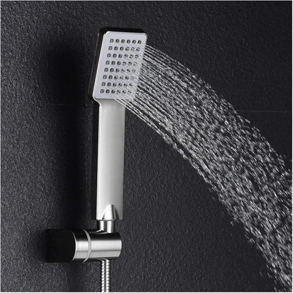 Wukusy plastic high pressure handheld shower head for home improvement, showing the shower head with hose attachment