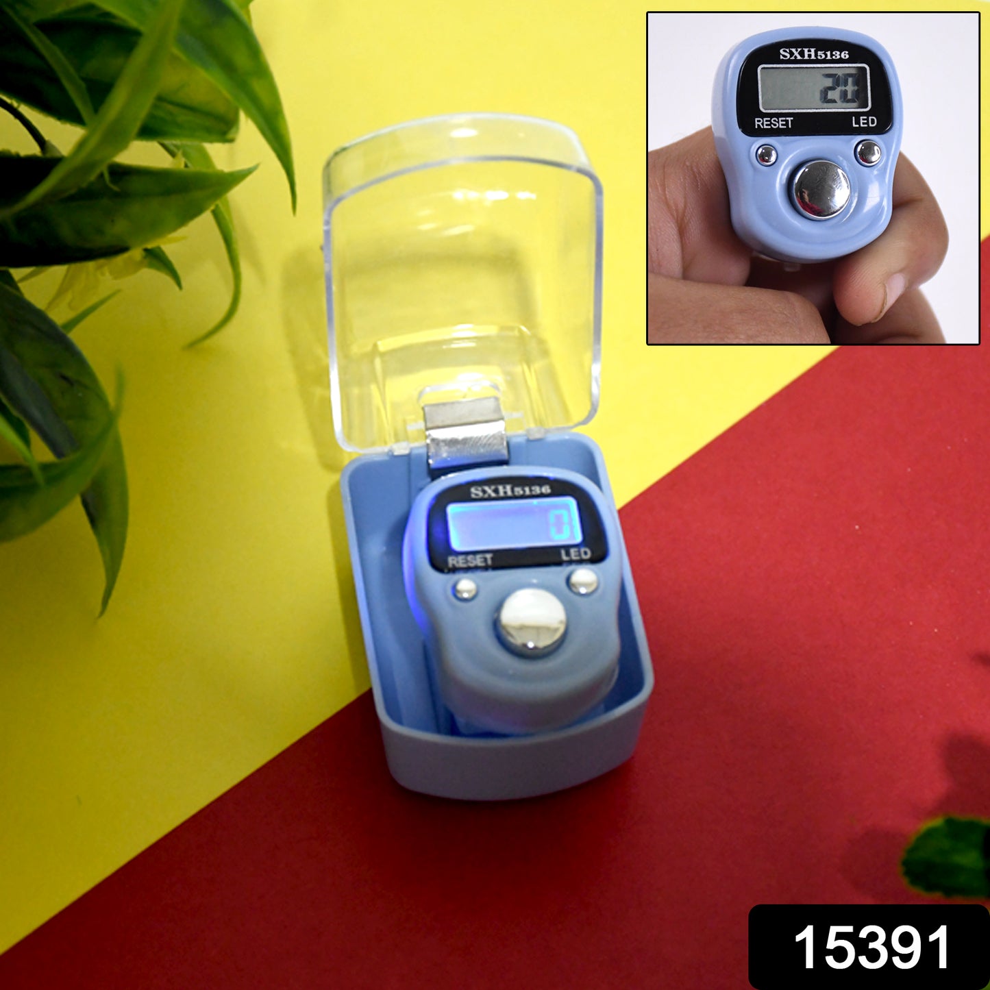 Wukusy plastic portable digital finger counter for home improvement, featuring a rotating design and digital display.