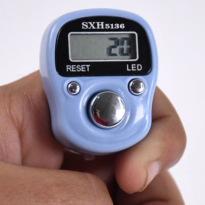 Wukusy plastic portable rotating digital finger counter for home improvement, showing a close-up of the device in use.
