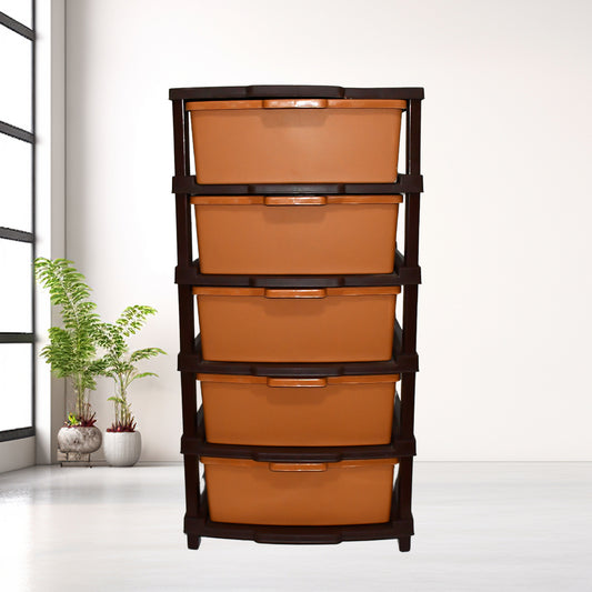 Wukusy plastic premium home storage organizer with five layers, ideal for home improvement and organization solutions.