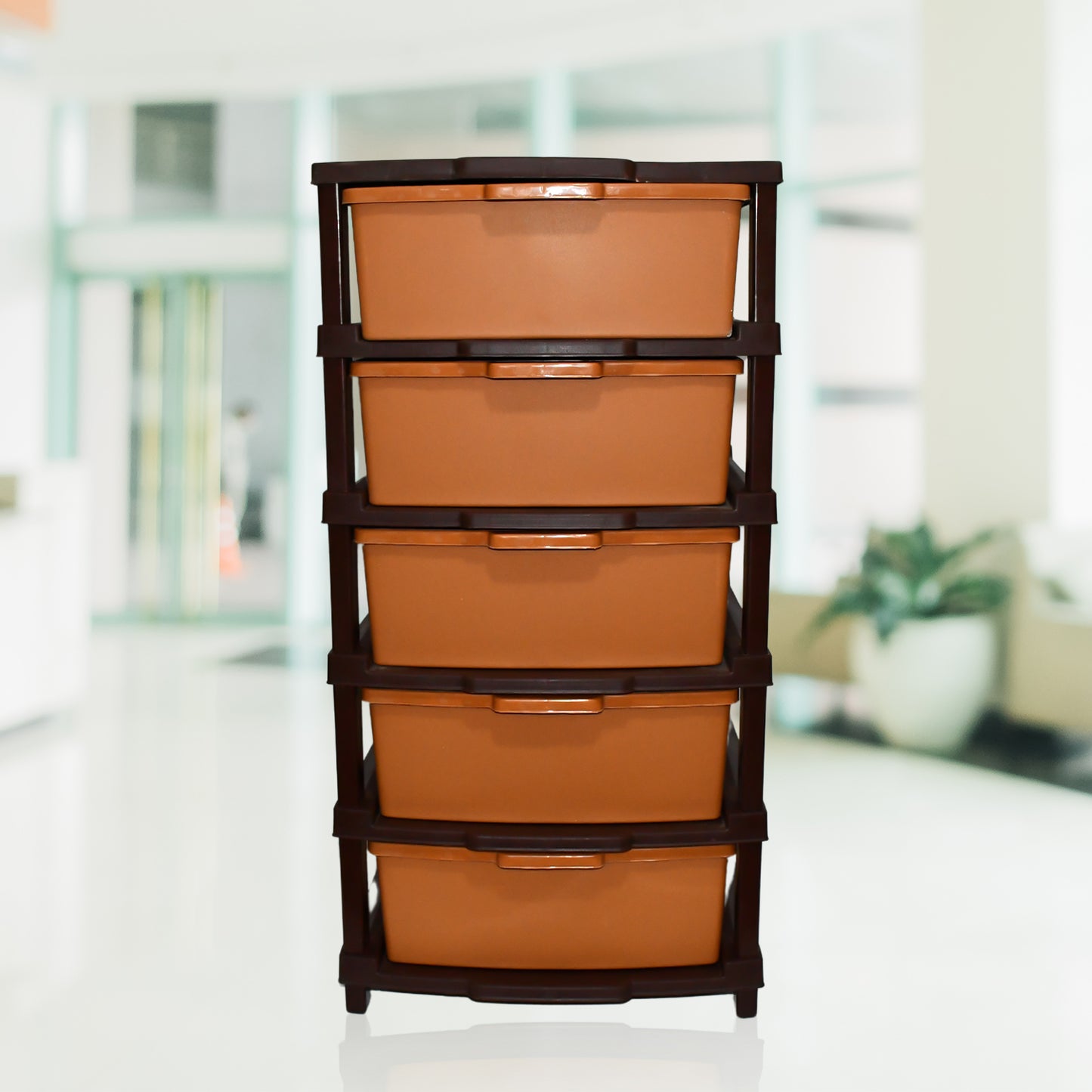 Wukusy plastic premium home storage organizer with 5 layers, ideal for home organization and improved storage solutions.