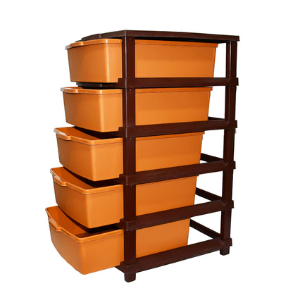 Wukusy plastic premium 5-layer home storage organizer for home improvement, featuring multiple compartments for versatile organization