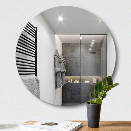 Plastic square 3D mirror wall sticker by Wukusy for home improvement, showing a reflective, geometric wall decor piece.