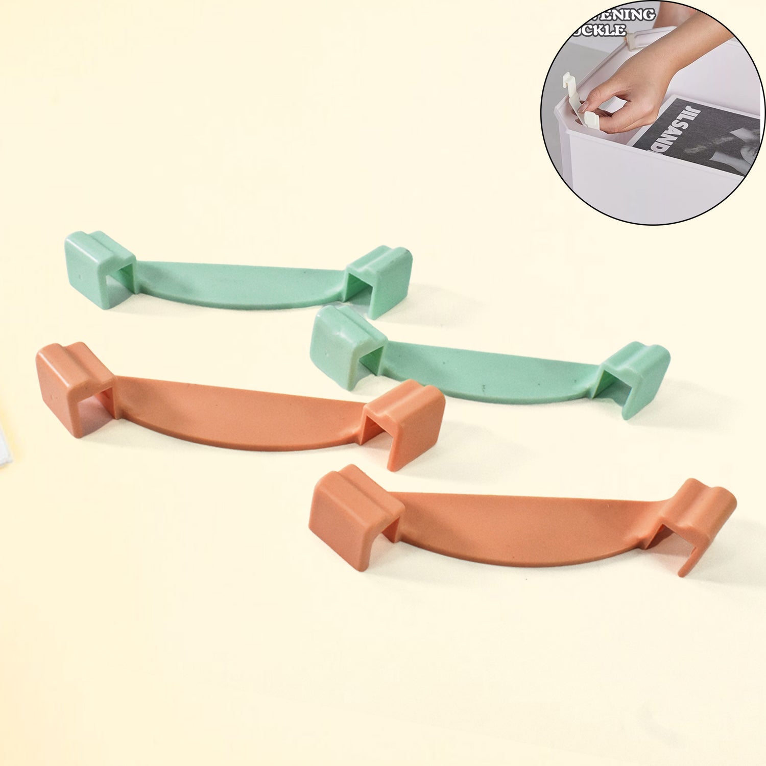 Wukusy plastic stackable wardrobe organizer clips set of 8 for supporting and organizing wardrobe boxes in home improvement.