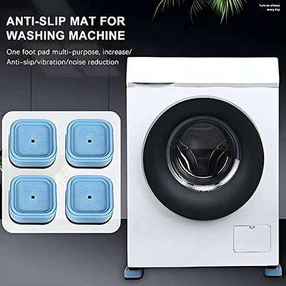 Set of 4 Wukusy plastic washing machine feet pads for home improvement, designed to stabilize and protect appliances.