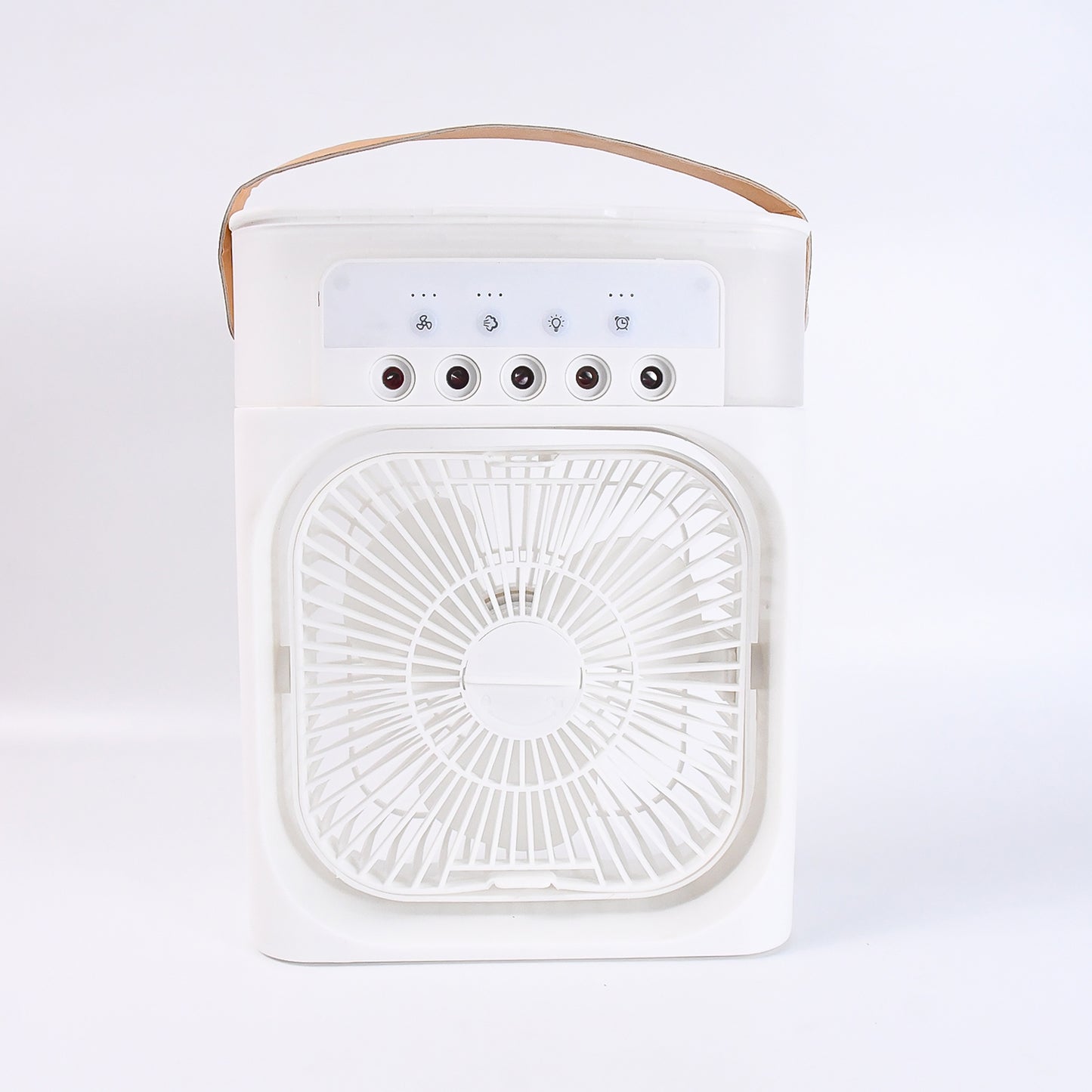 Wukusy portable air conditioner fan with 7 color-changing lights, compact home improvement cooling device, large size, single unit