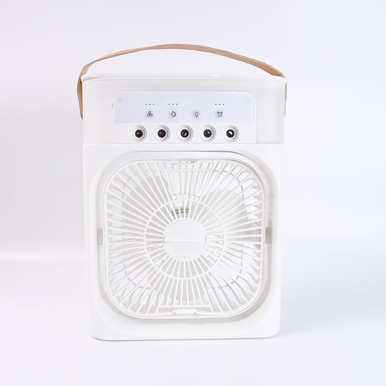 Wukusy portable air conditioner fan with 7 color-changing lights, compact home improvement cooling device, large size, single unit