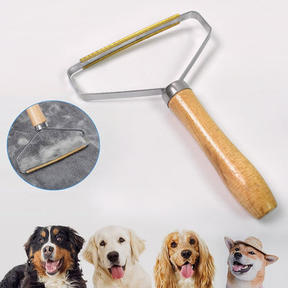 Wukusy portable double-sided lint remover for home improvement, showing the compact handheld device with cleaning surfaces.